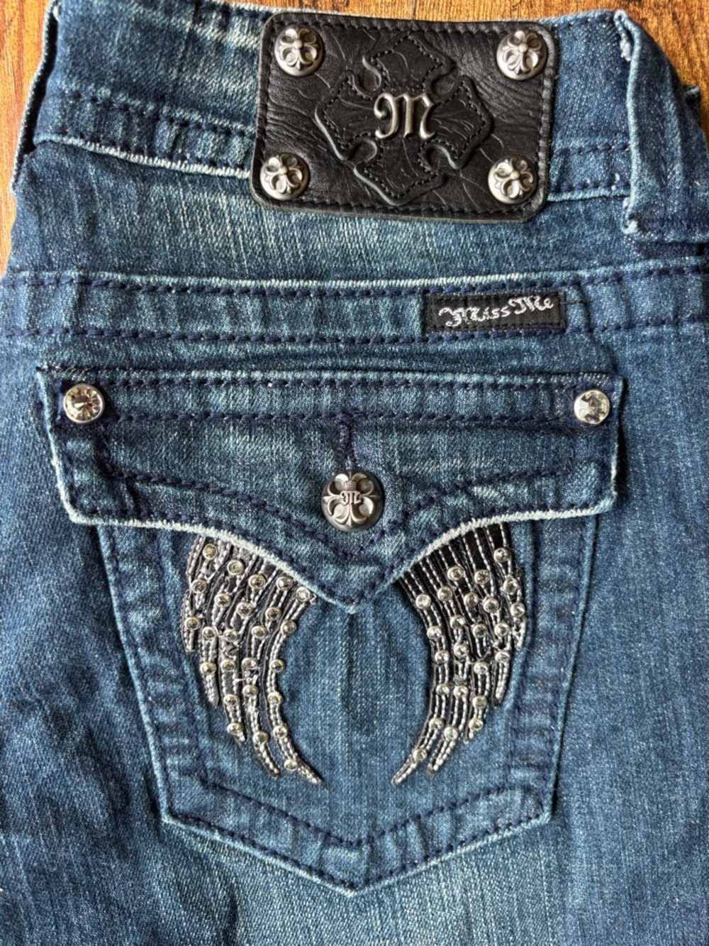 Miss Me Angel Wing Jeans Vintage 29 - Picture 2 of 6